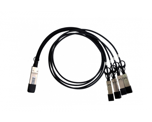 FH-DP4T30QS01, QSFP+ to 4хSFP+ Direct attach passive cable, 1m