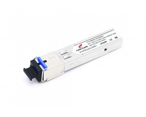 FH-SB5312CDS40, 40 км SFP модуль WDM, 1.25 G, TX 1550 нм, RX 1310 нм, SC, DDM